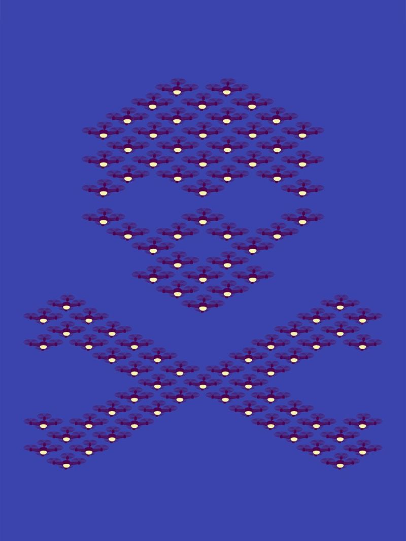 Artistic Drone Swarm – illustration by Robert Fiszer